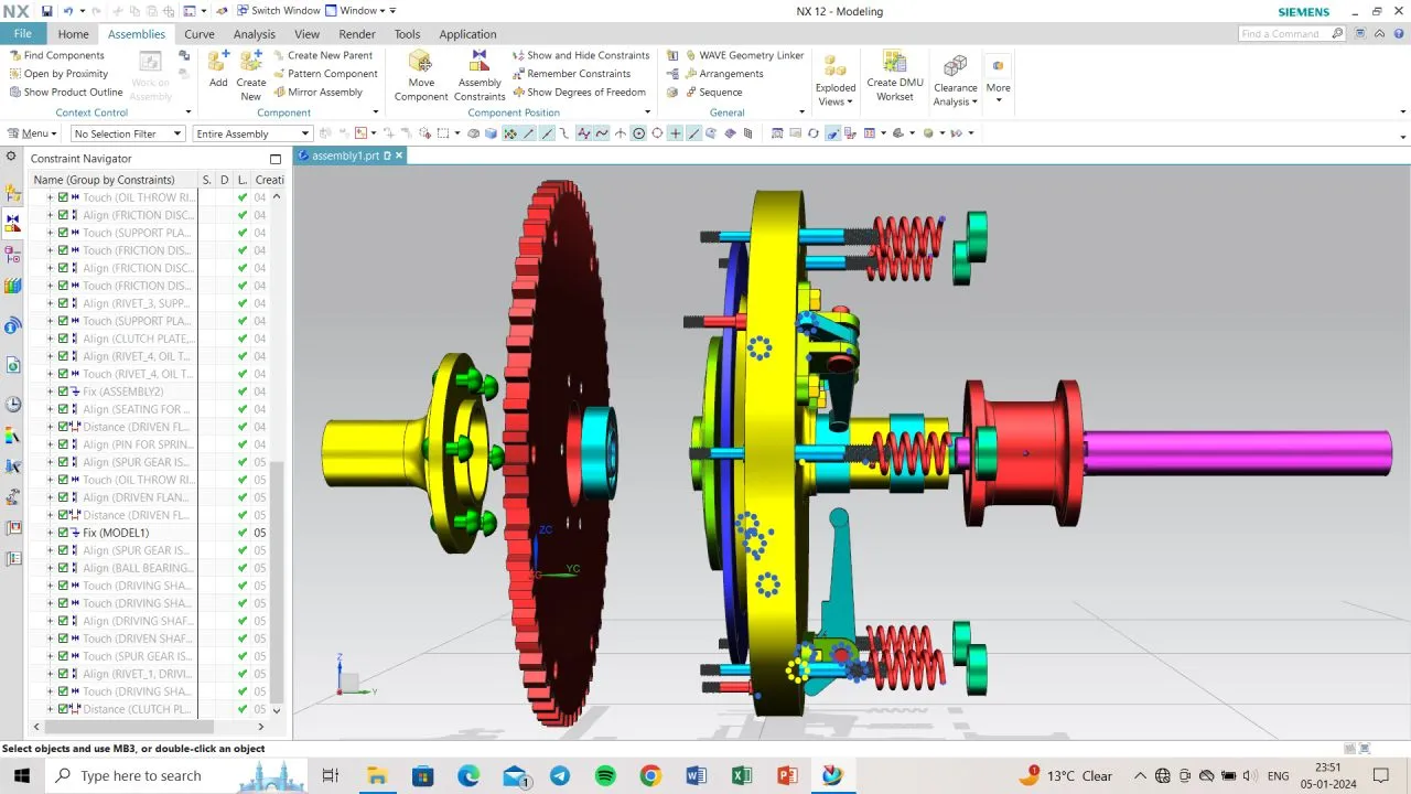 Single-Plate Clutch Assembly Design — Siemens NX thumbnail